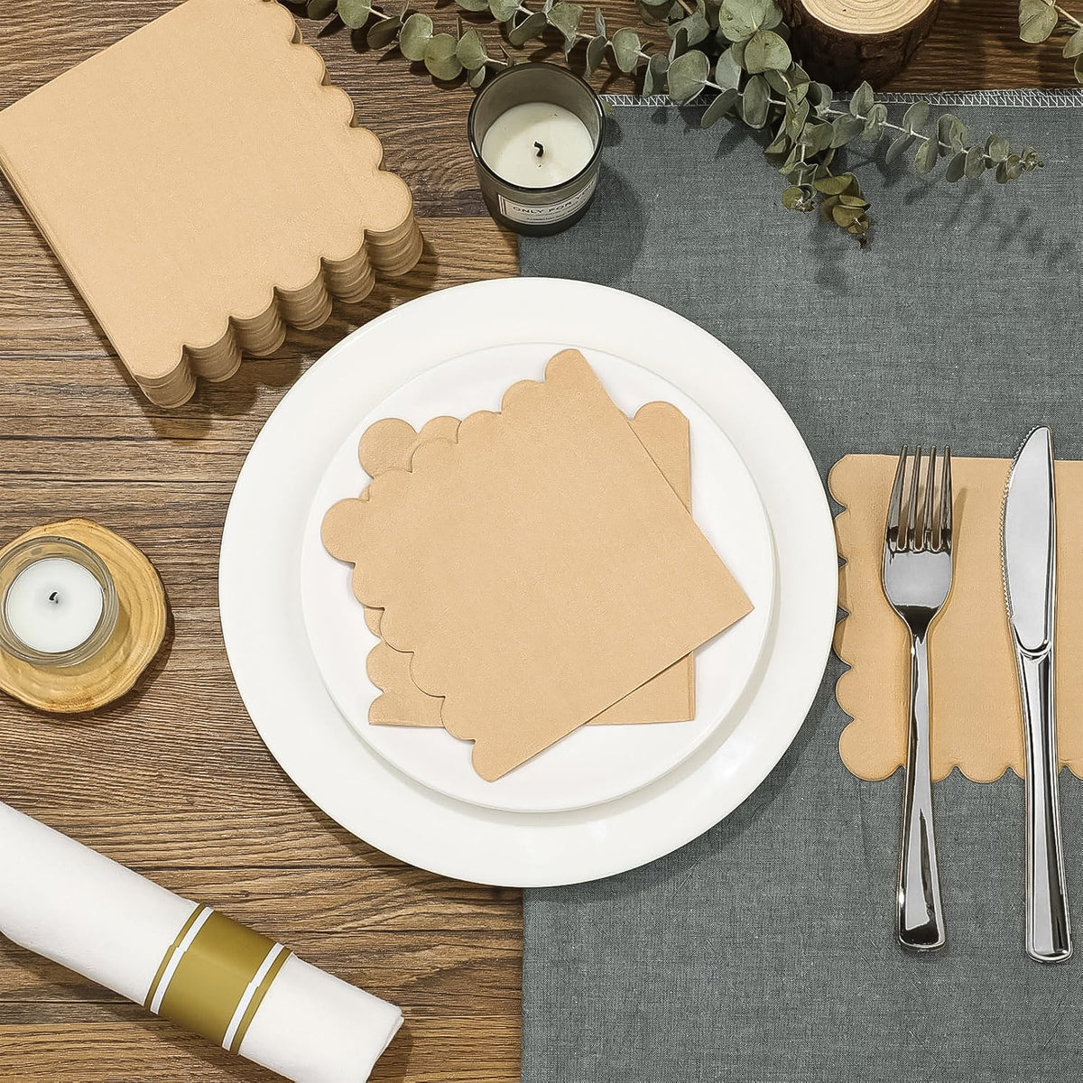 Scalloped Edge Tissue Set (120 Pc)