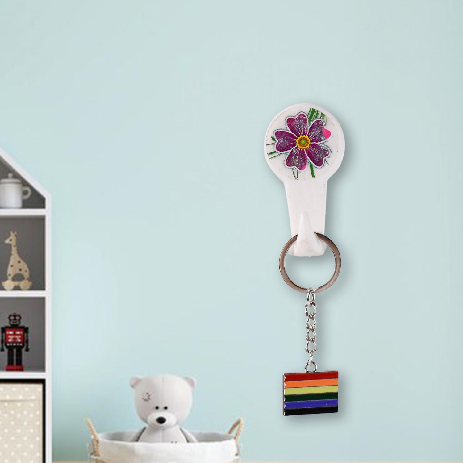 Rainbow Metal Keychain