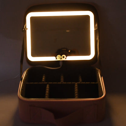 LED Makeup Organizer with Mirror