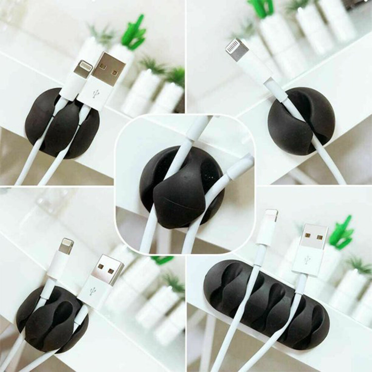 10-Pack Self-Adhesive Cable Clips