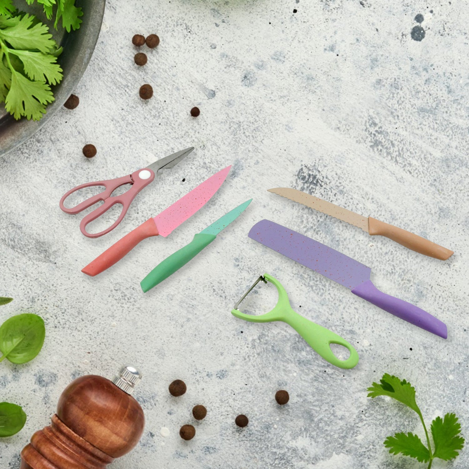 Corrugated 6pc Kitchen Knife Set