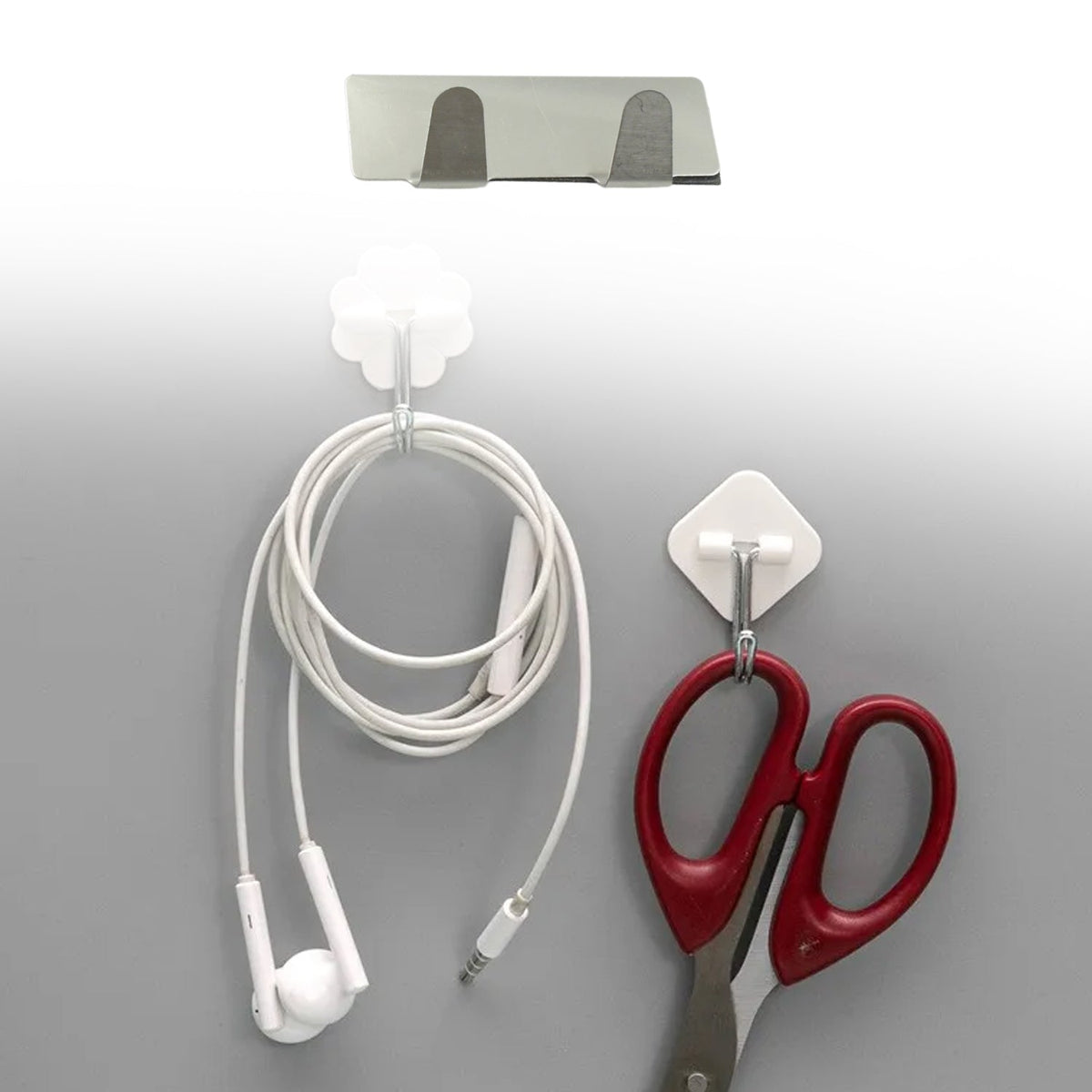 Multipurpose Self Adhesive Wall Hanging Hooks (6 Pc Set)