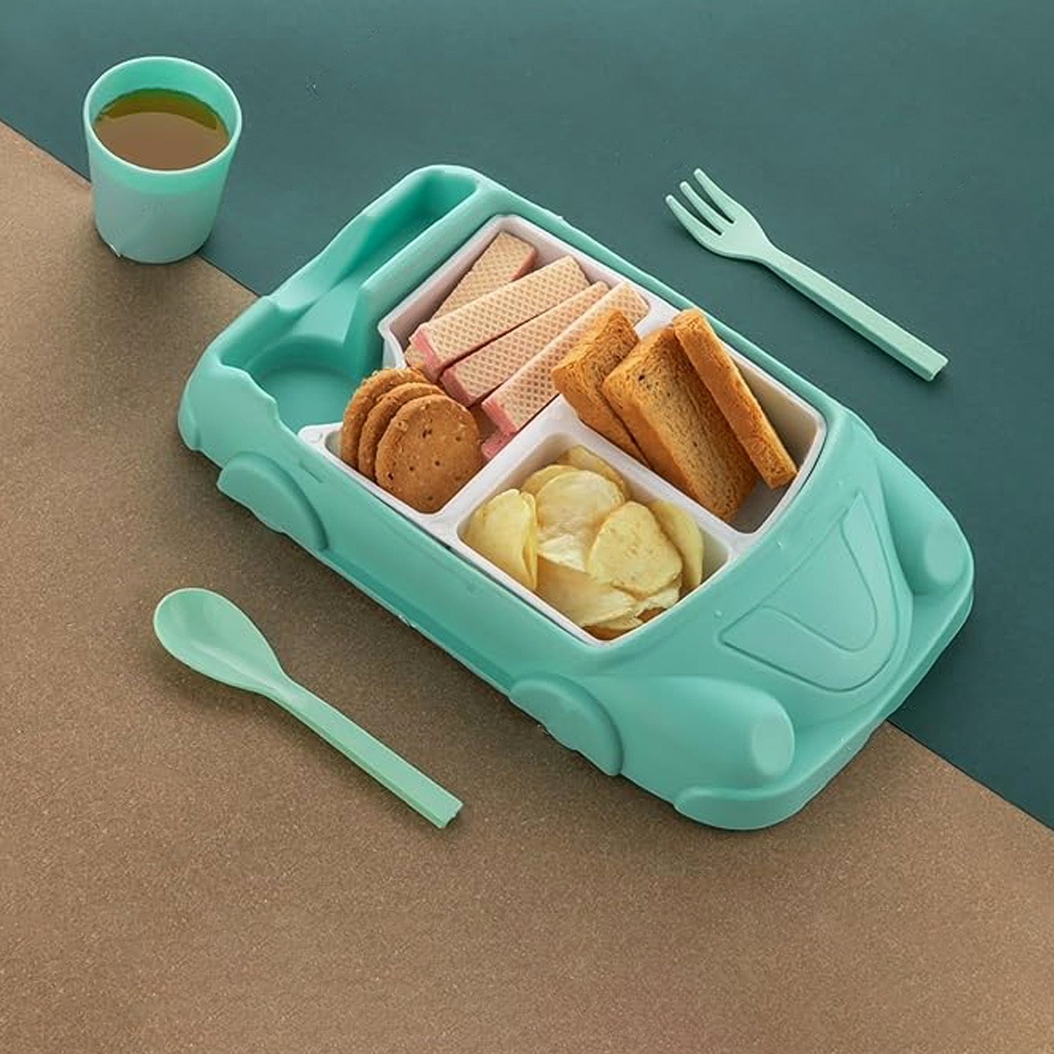 Car-Shaped Suction Baby Plate