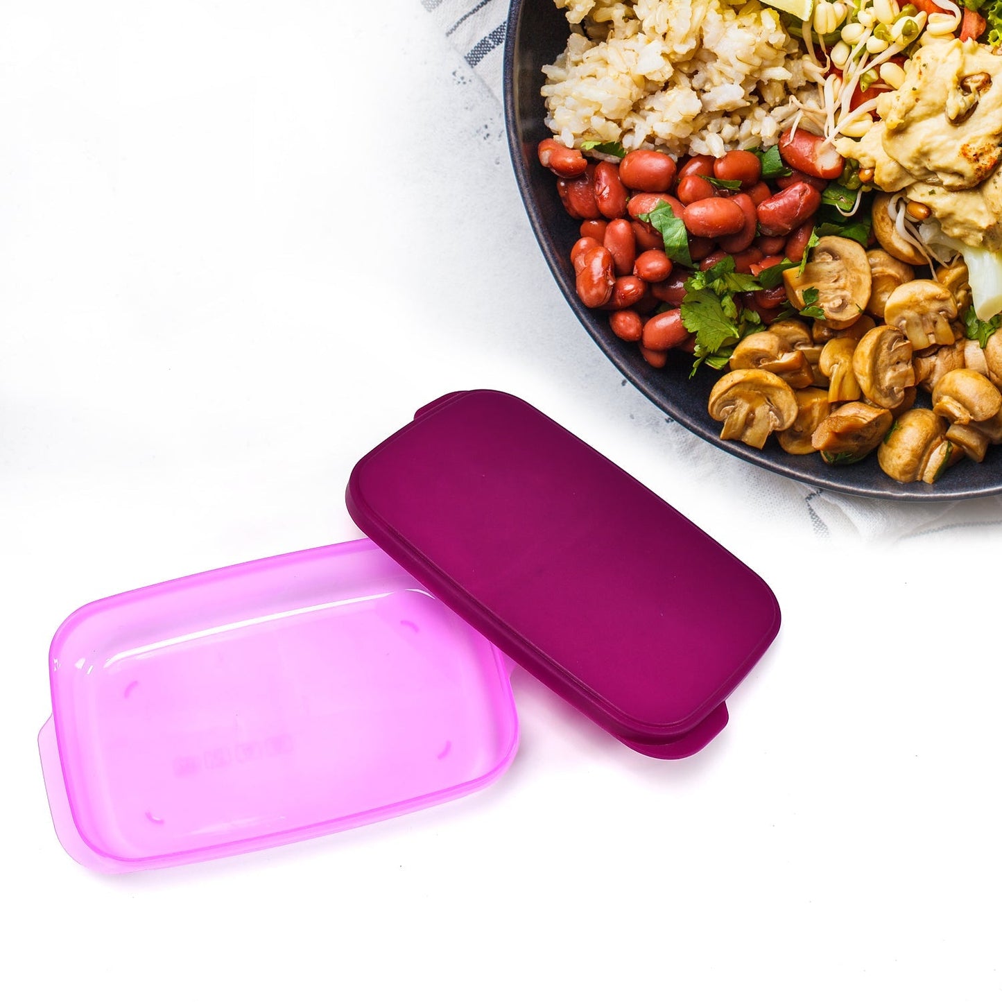BPA-Free Plastic Lunch Box Set with Spoon