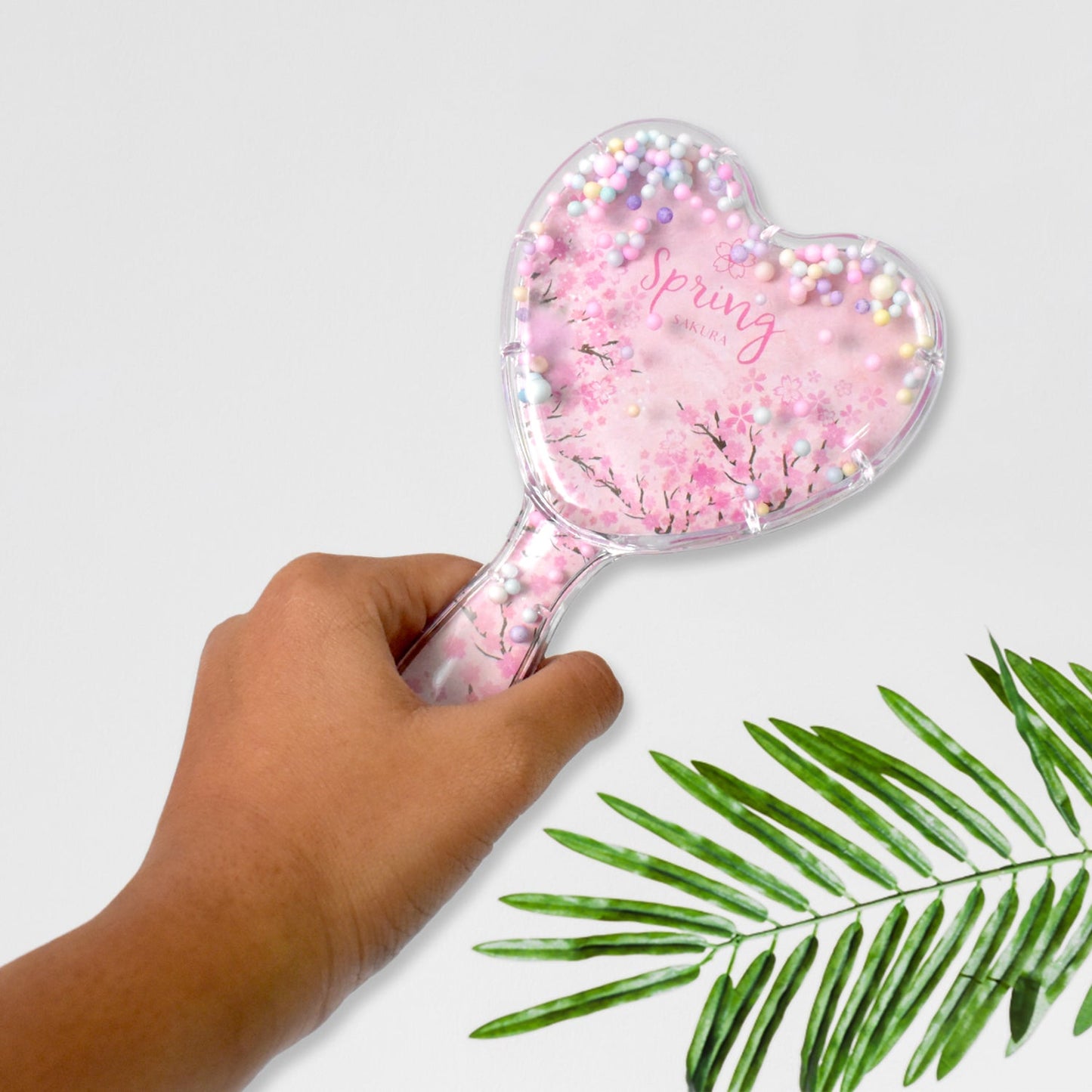 Heart Glitter Hair Brush