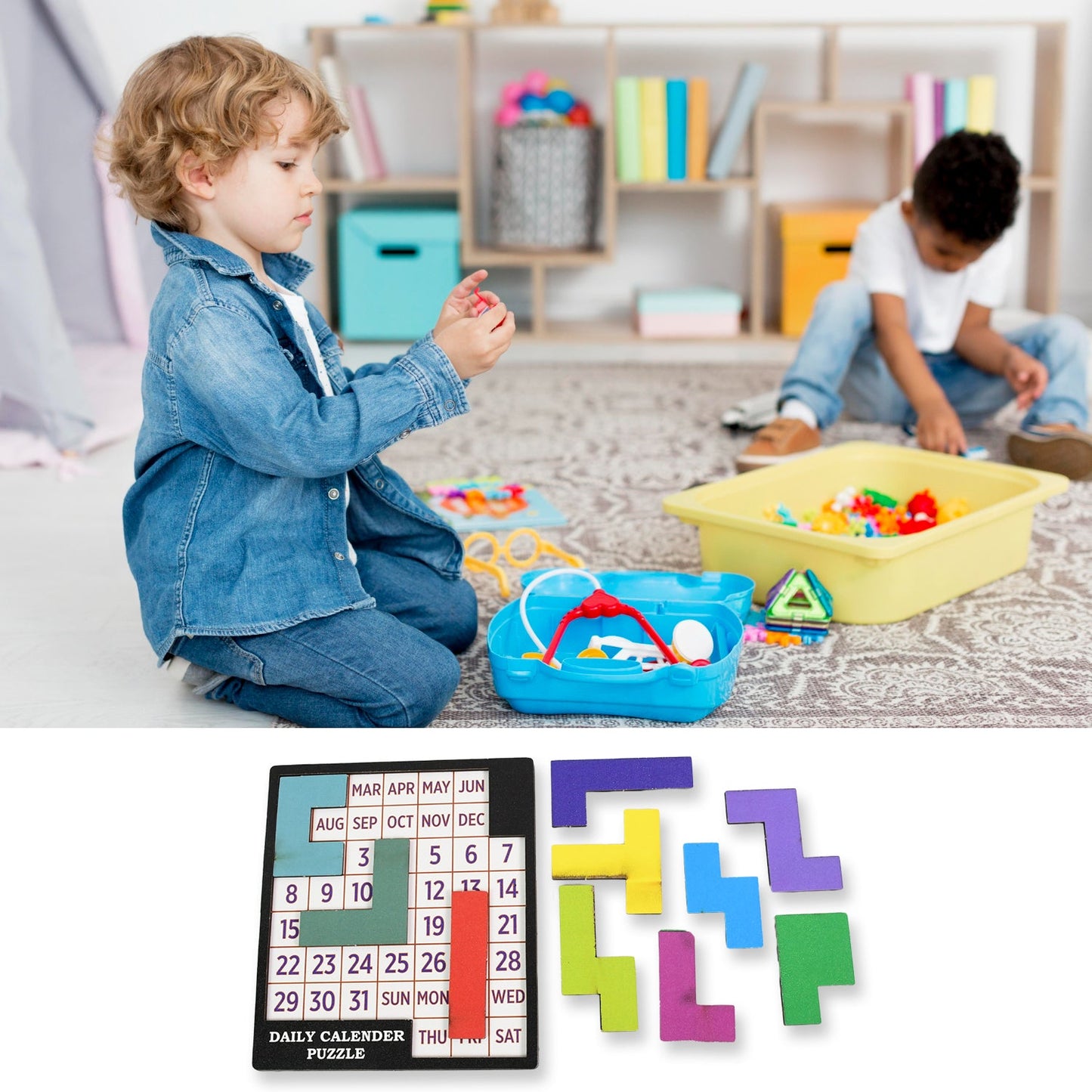 Wooden Daily Calendar Puzzle