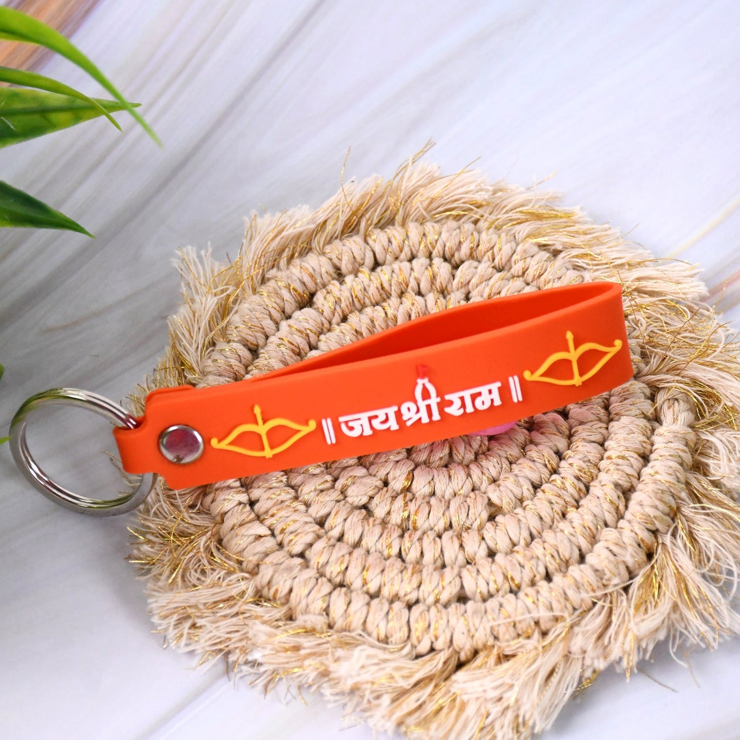 Silicone Jai Shree Ram Keychain
