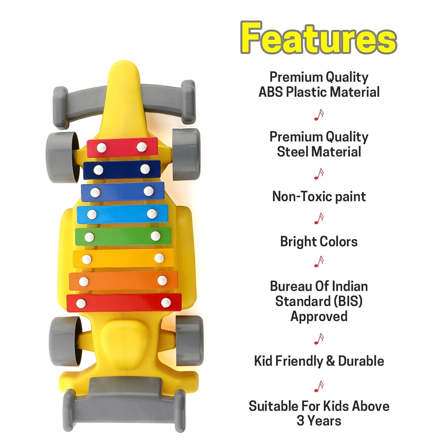Musical Car Xylophone for Kids