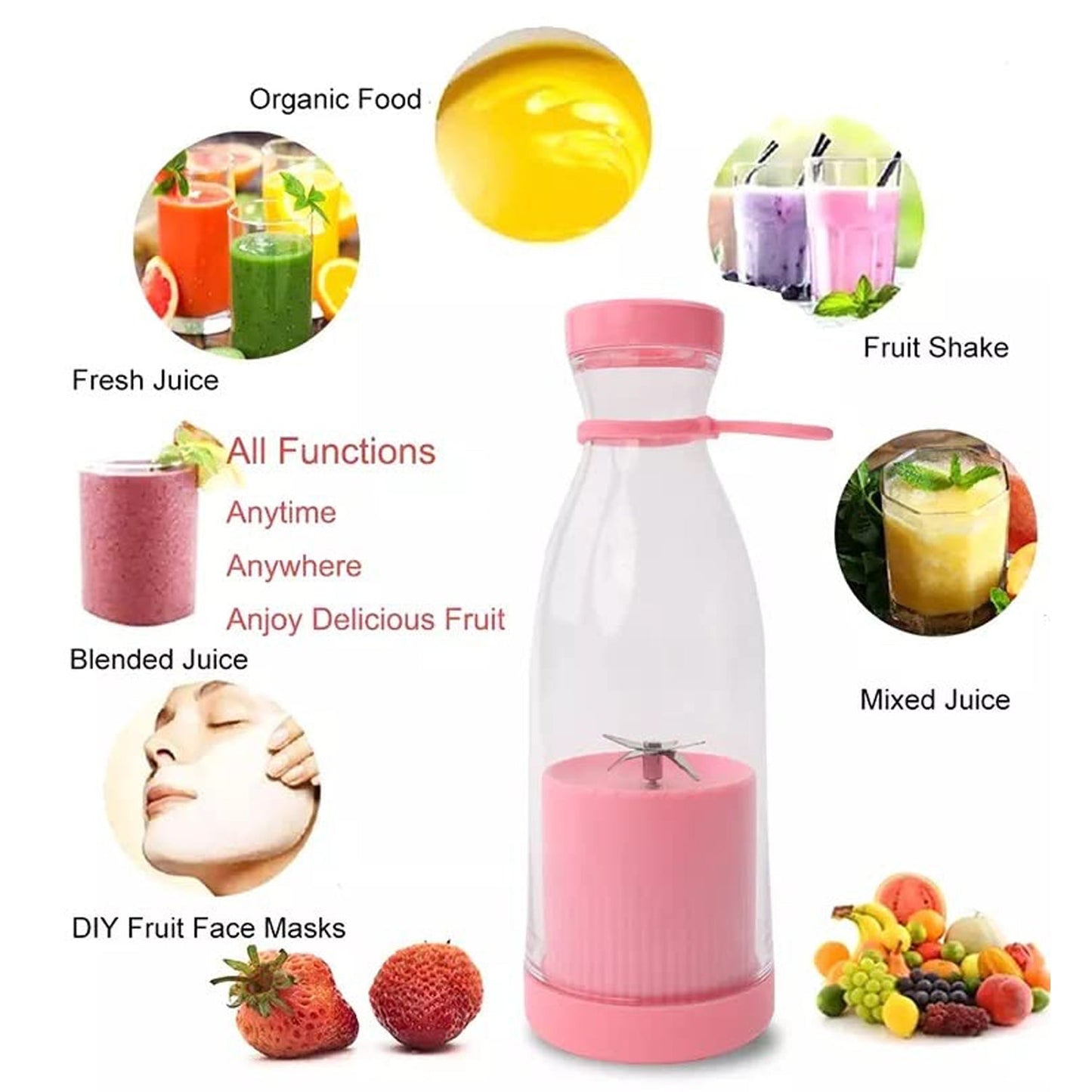 Portable Juicer Blender Bottle
