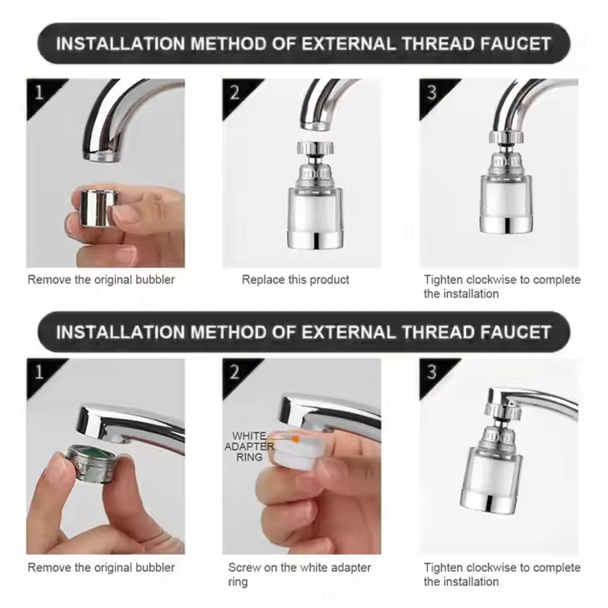 Swivel Faucet Extender Aerator