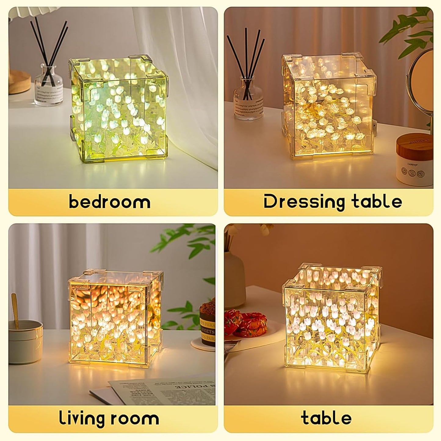 Tulip Mirror Night Lamp
