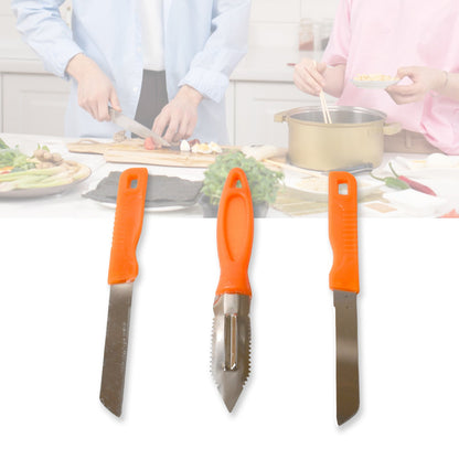 3-in-1 Stainless Steel Kitchen Knife Set