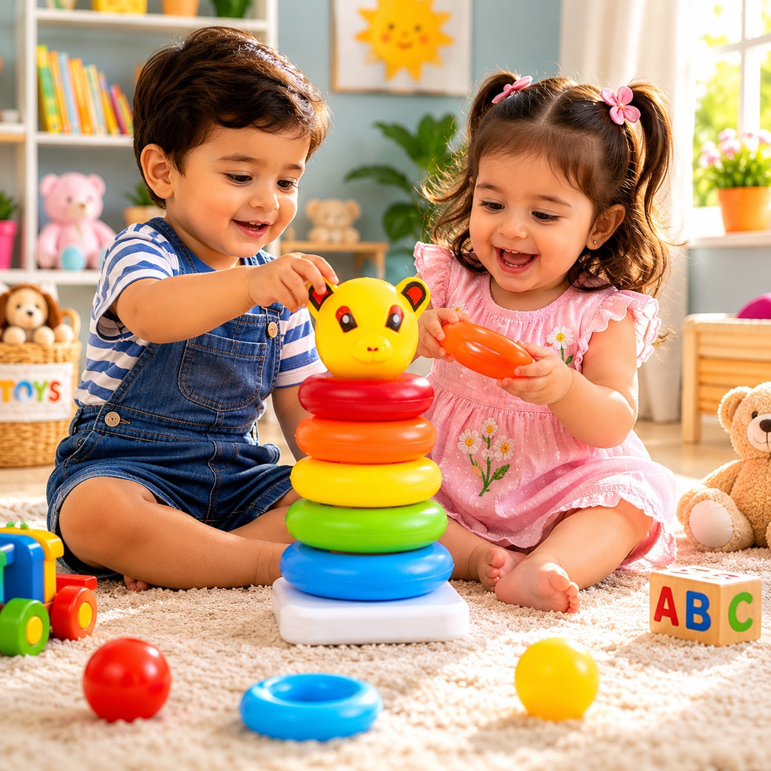 Teddy Stacking Ring Toy