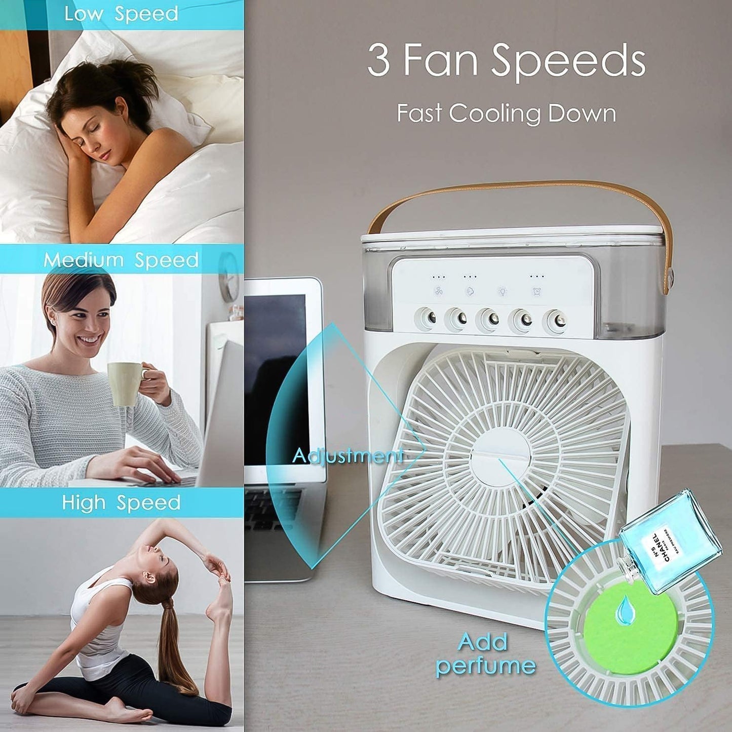 Portable Air Cooler with LED Lights