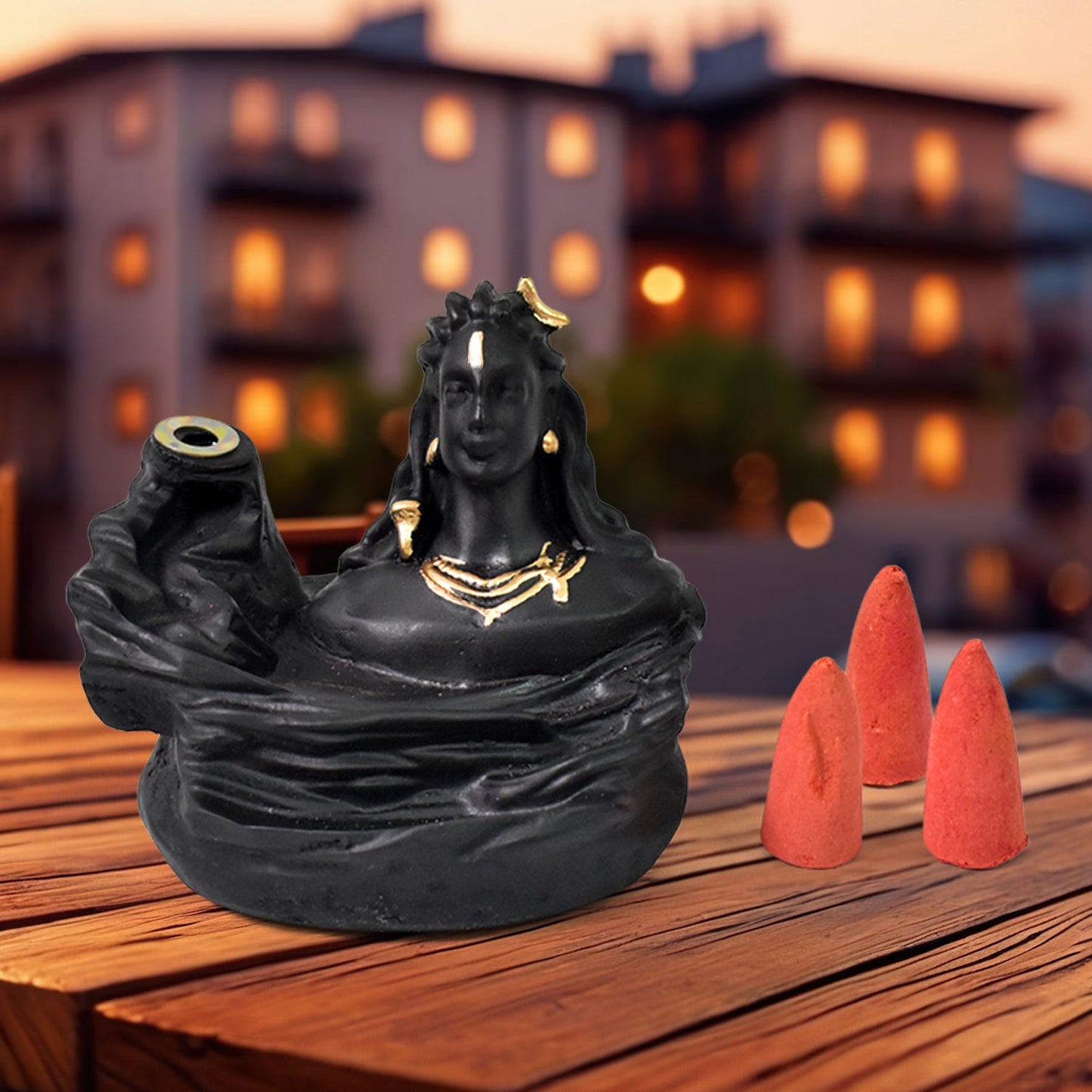 Adiyogi Shiva Smoke Fountain
