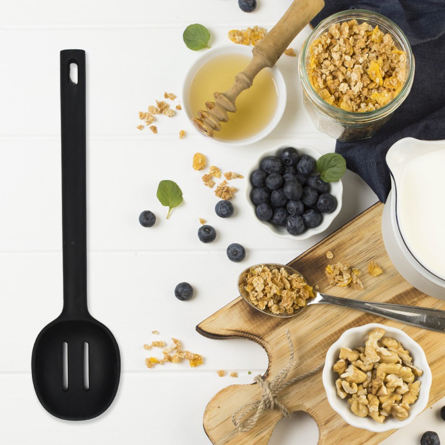 Silicone Non-Stick Heat Resistant Spoon (1 Pc)