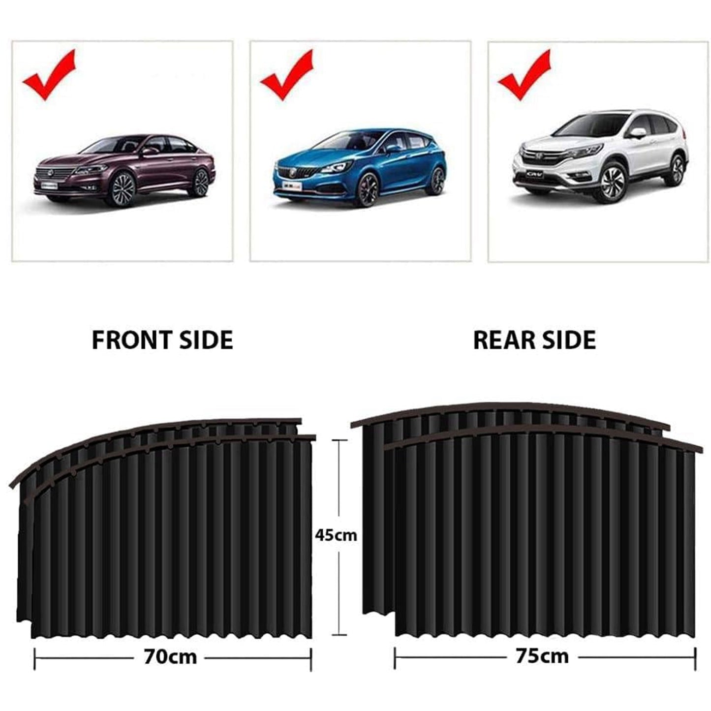 Car Window Privacy Curtains – 4 Pc