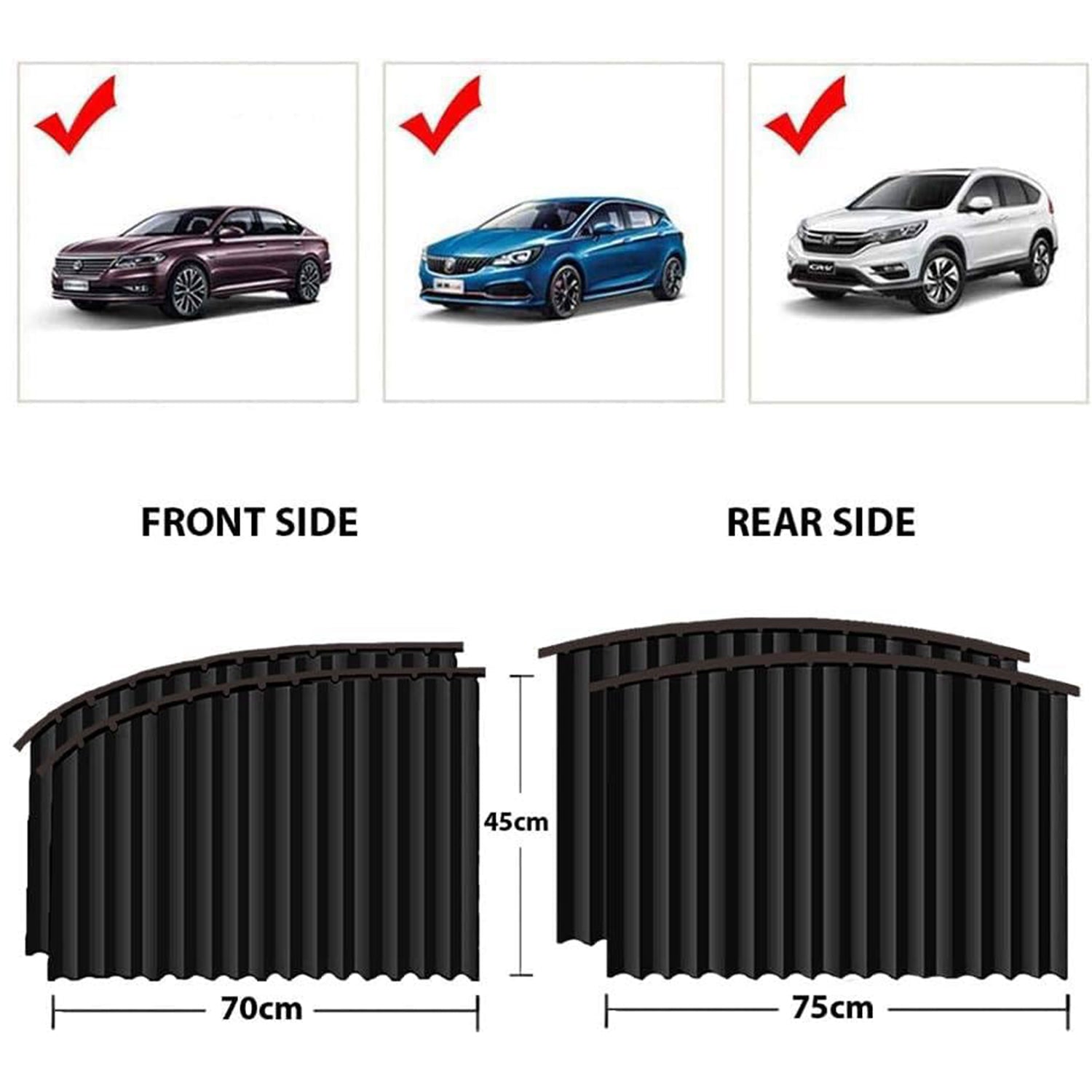 Car Window Privacy Curtains – 4 Pc