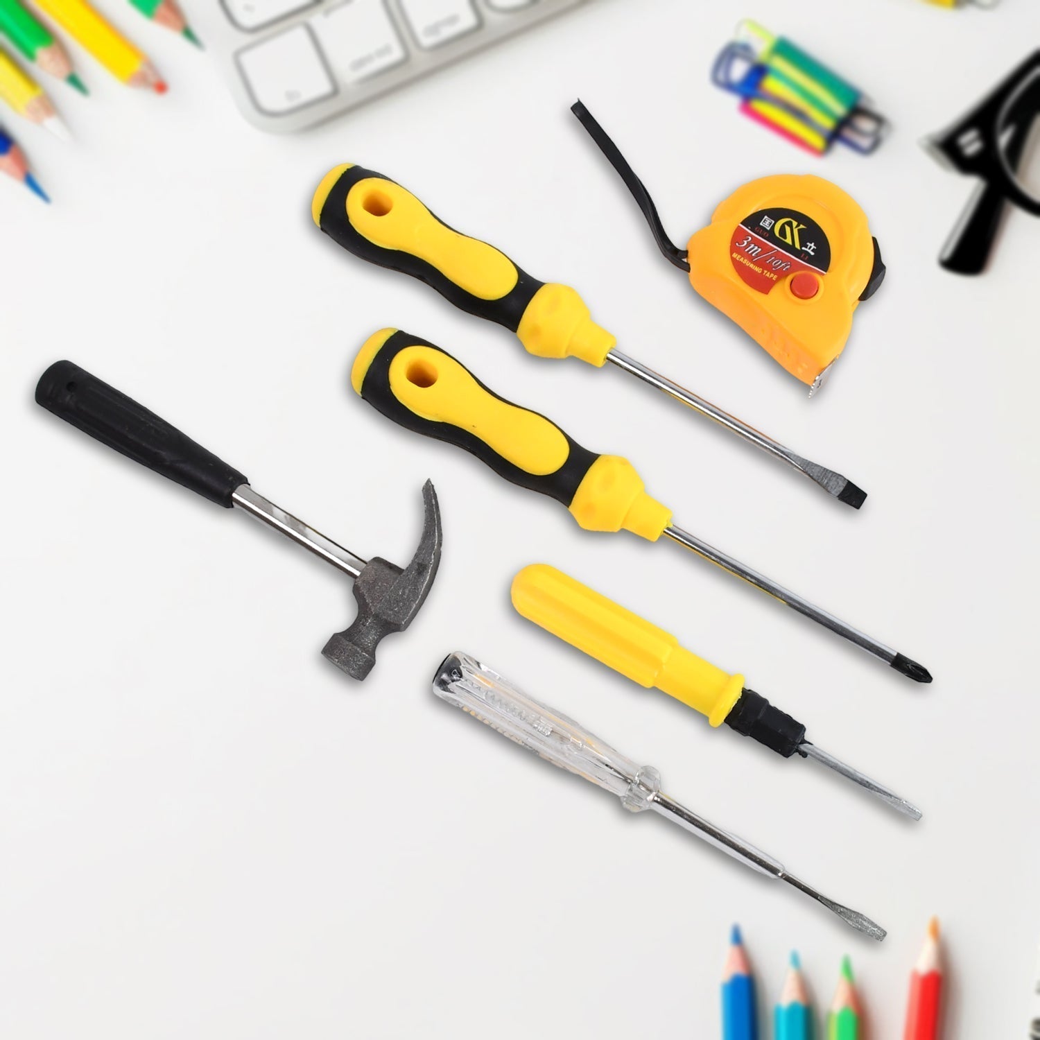 6 In 1 Hand Tool Kit Repair Screwdrivers