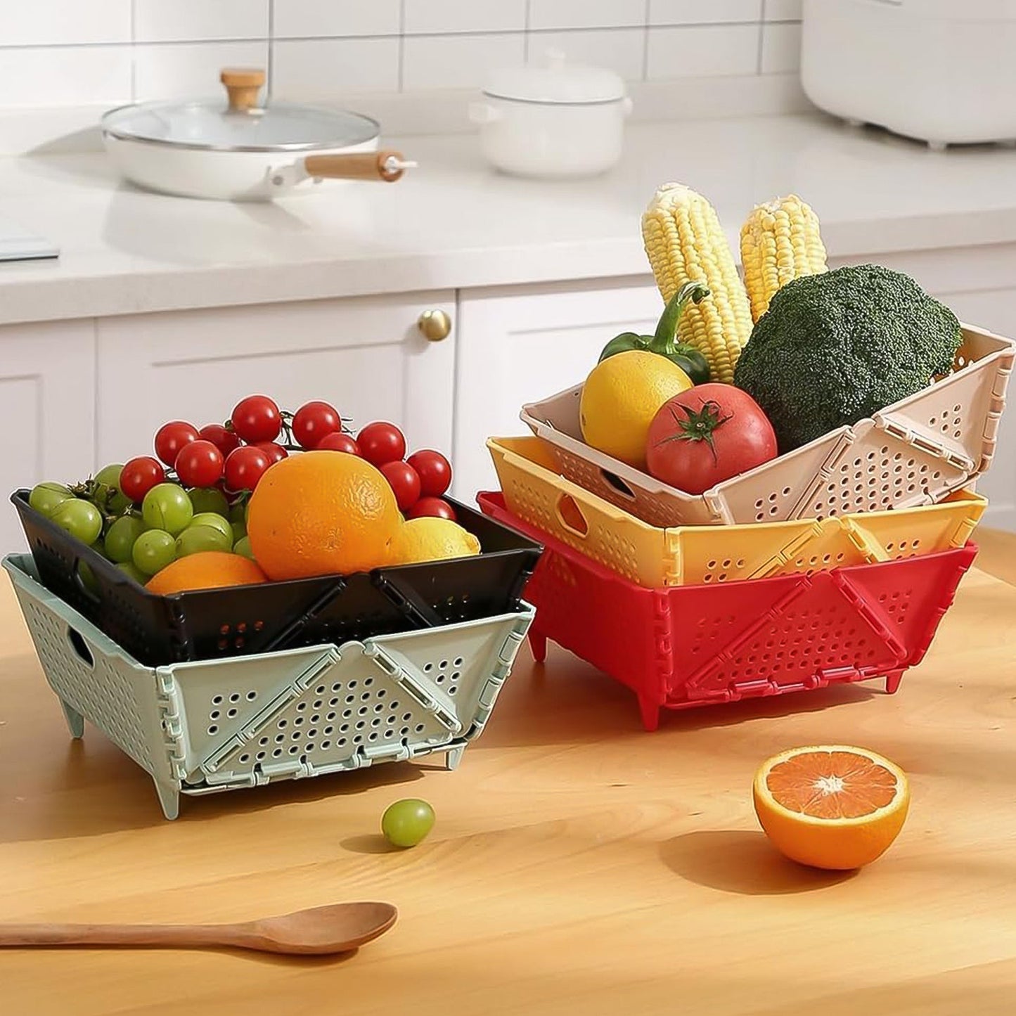 Compact Kitchen Storage Rack