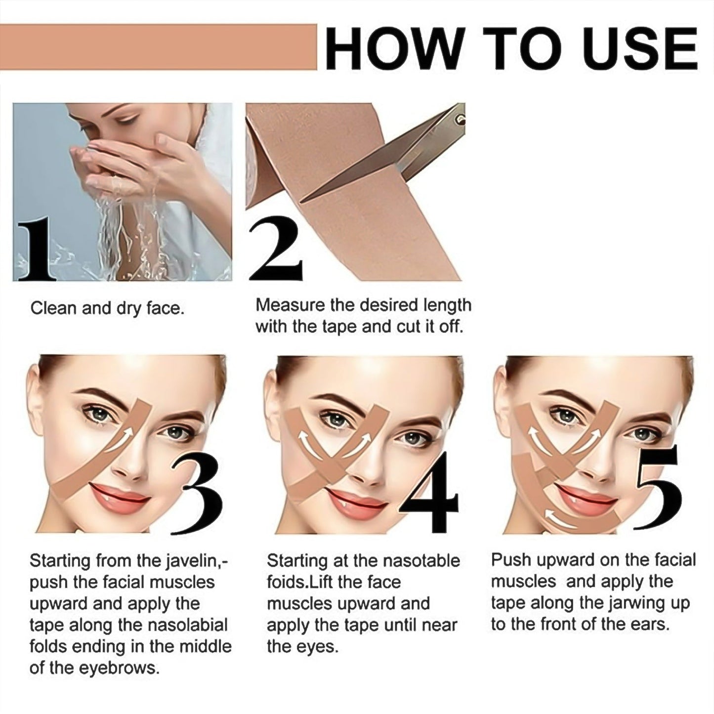 Face Lifting & Tightening Tape Roll (1 Pc)