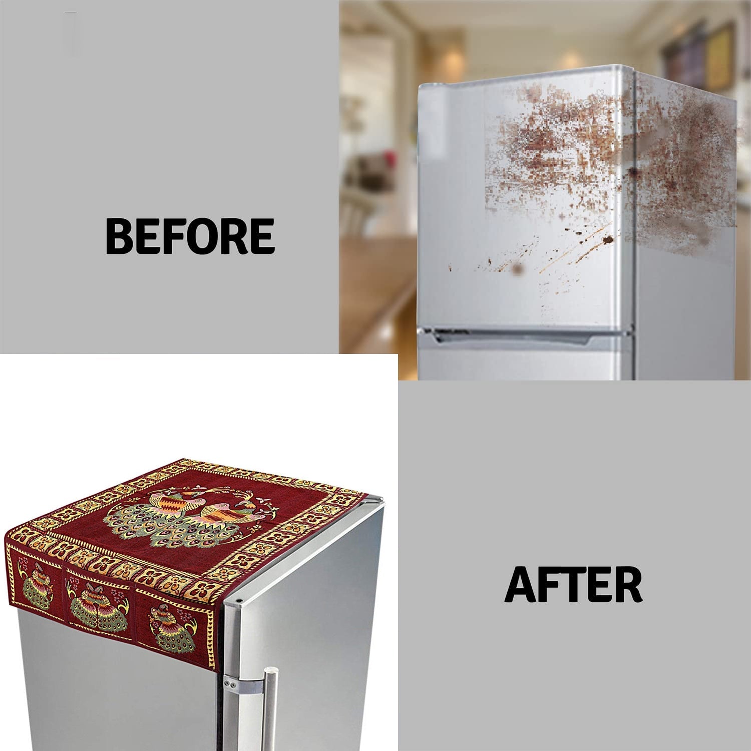 Cotton Fridge Top Cover (100x60cm)