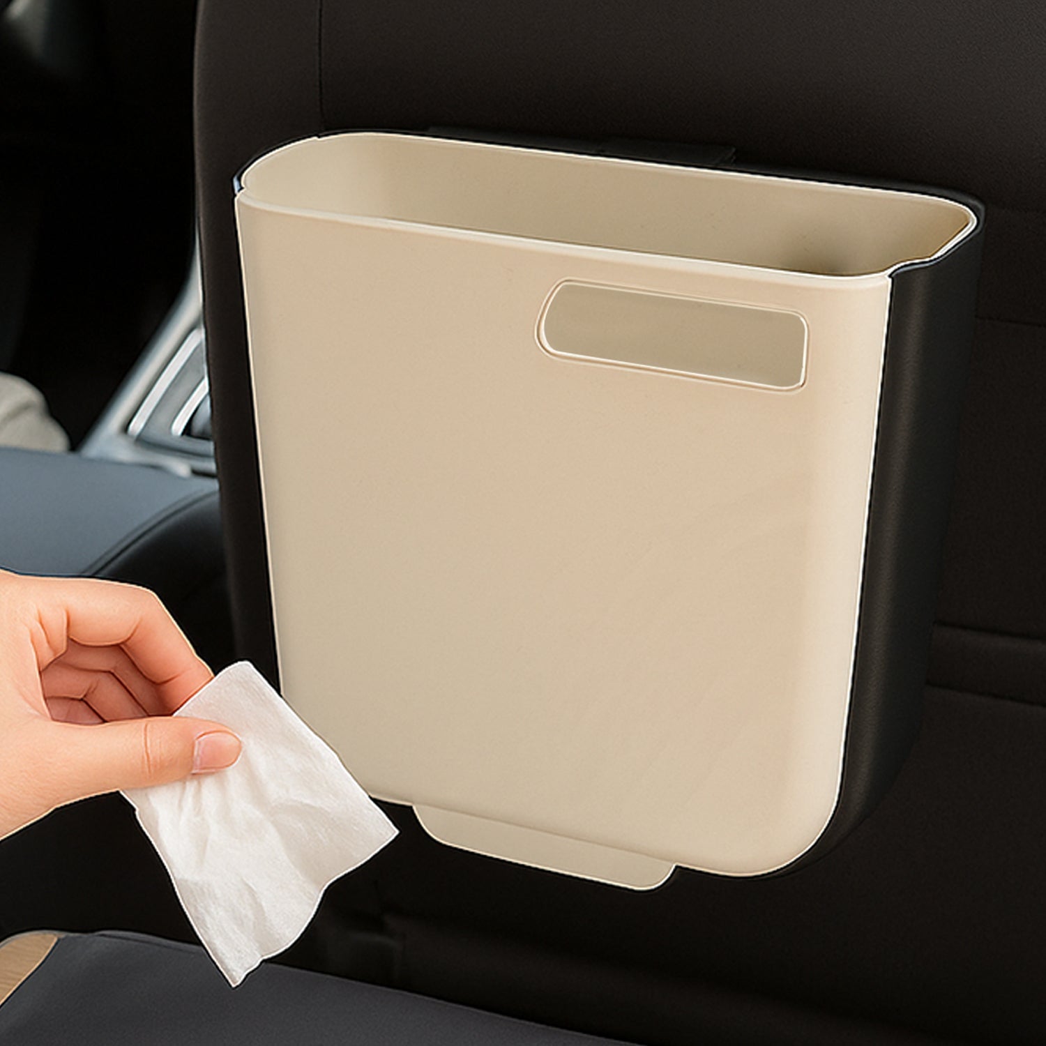 Space-Saving Hanging Trash Can