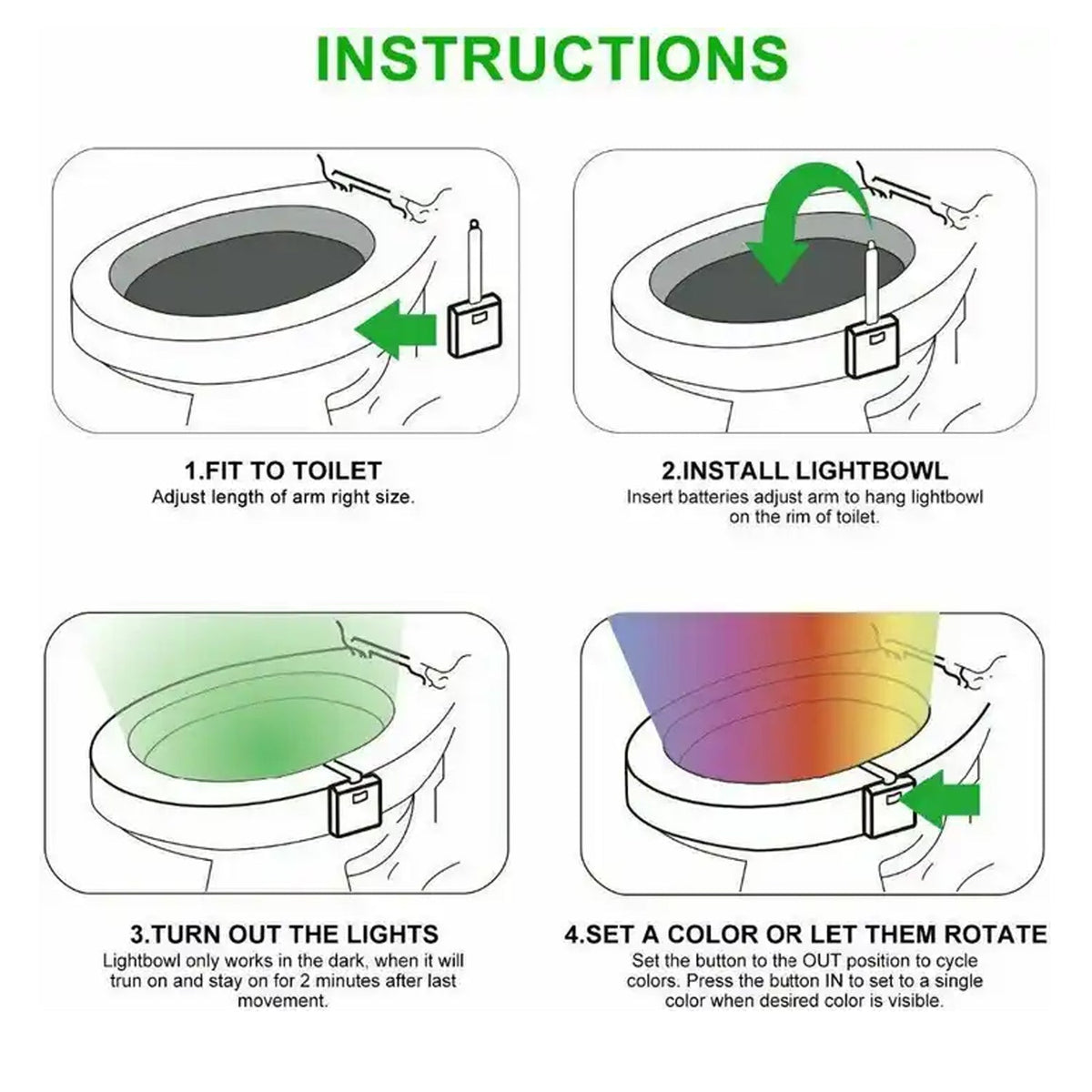 Toilet Led Light Bowl Cover Lamp