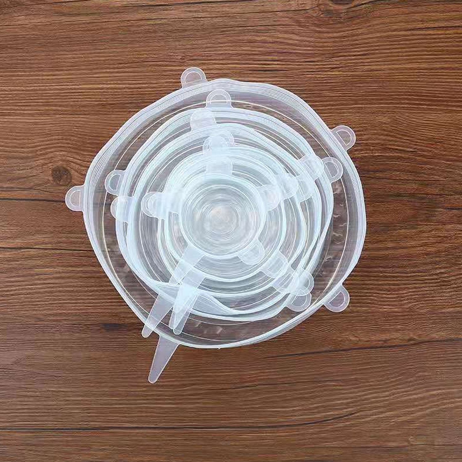 Silicone Food Cover Stretch Lids – 6 Pcs