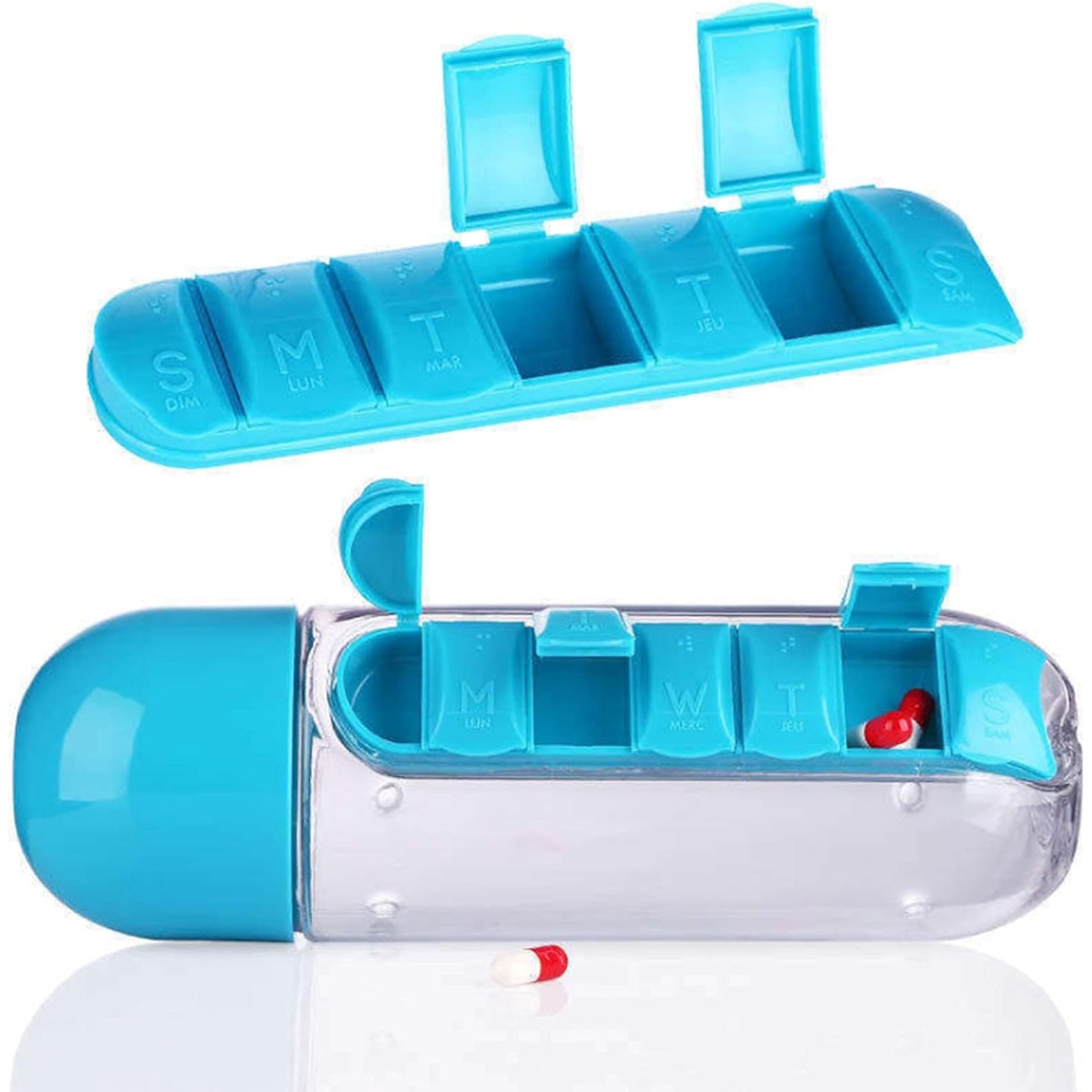 Vitamin  Pill Water Bottle (600 Ml )