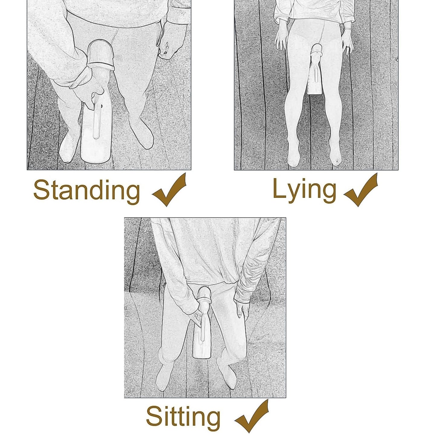 Female Potty Urinal Urine Collection Can Bedpans