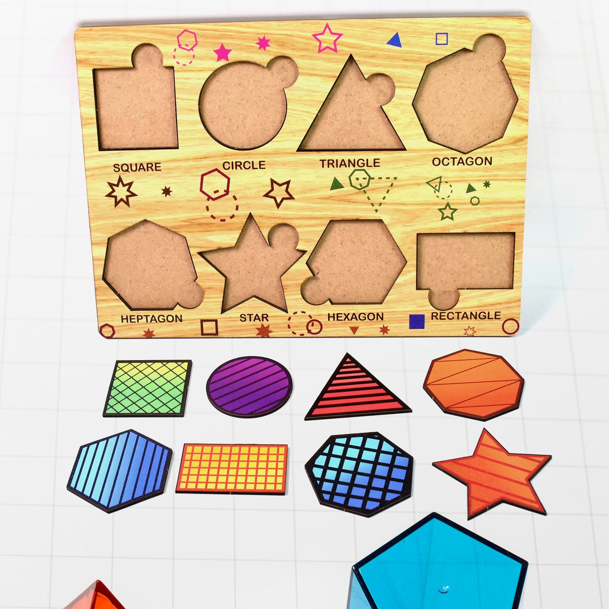 Wooden Triangle Puzzle Board