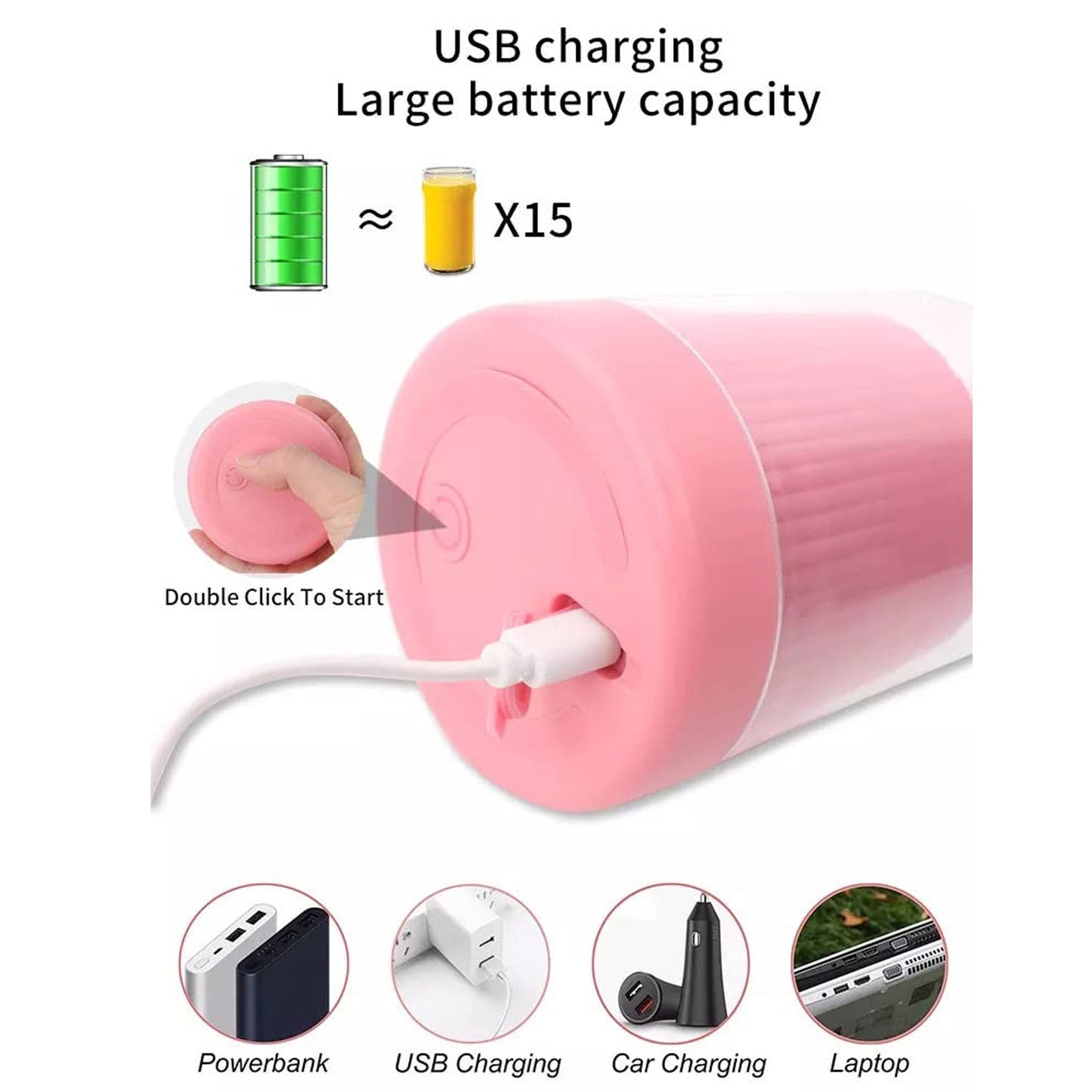 Portable Juicer Blender Bottle