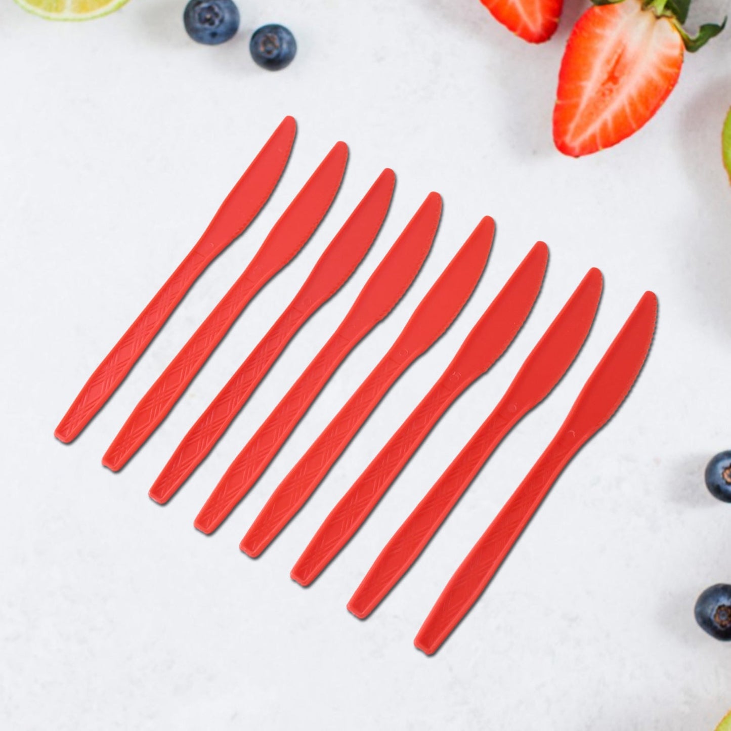 Red Plastic Knives