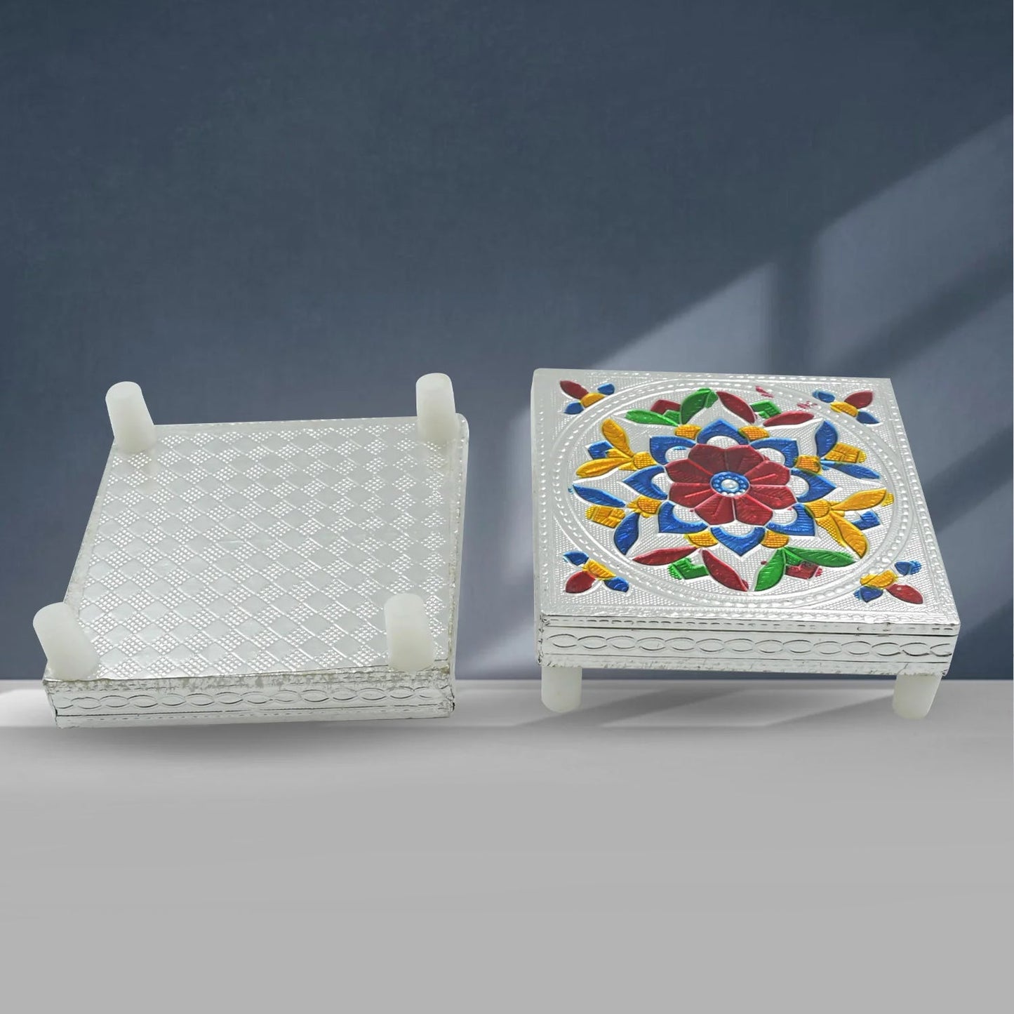 Wooden Meenakari Chowki