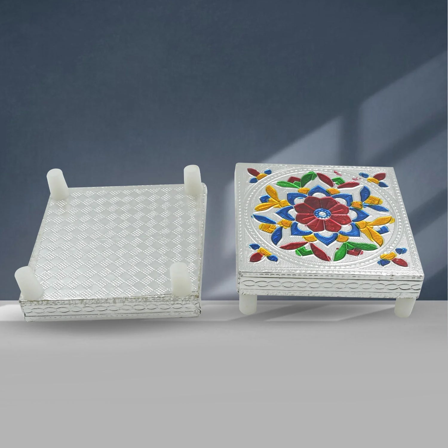 Wooden Meenakari Chowki