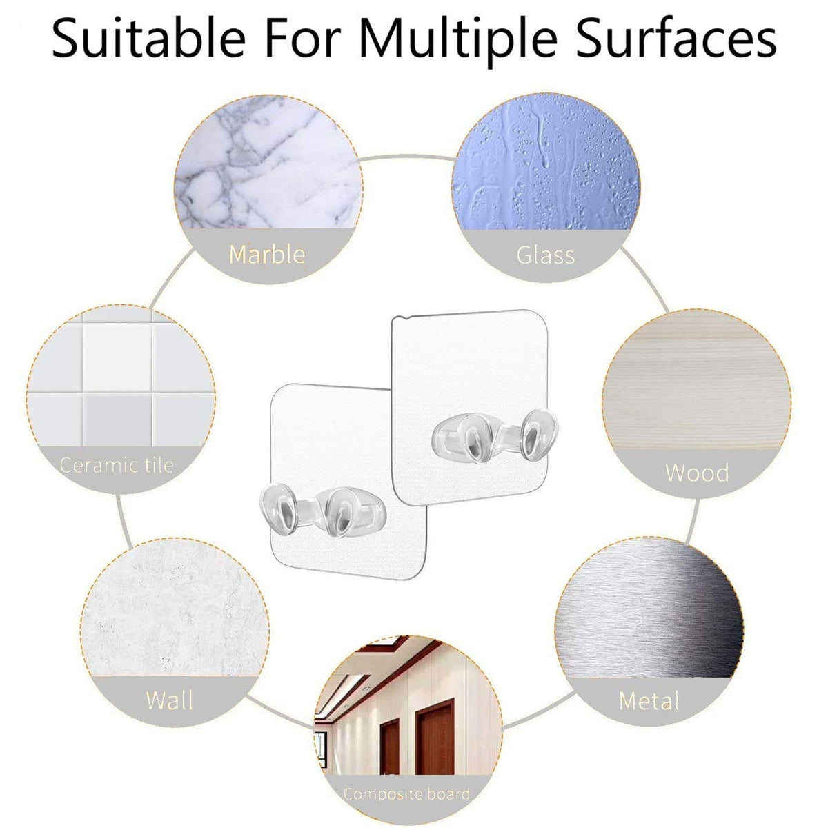 Clear Adhesive Hook