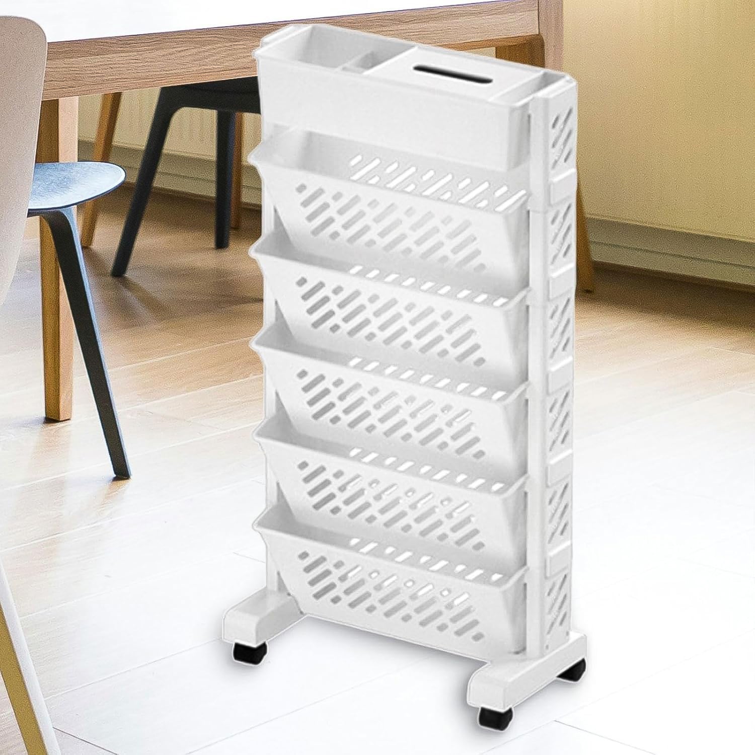 Rotating Mobile Bookshelf Organizer