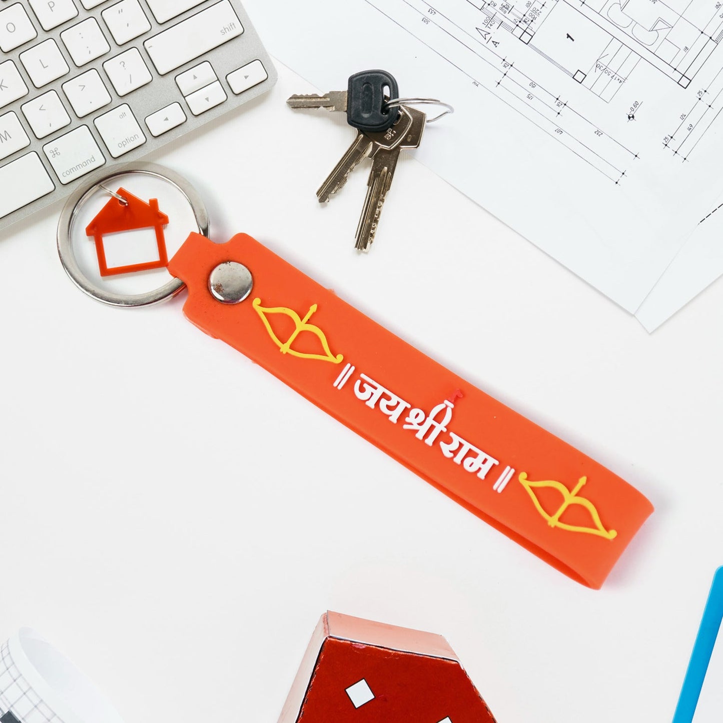 Silicone Jai Shree Ram Keychain