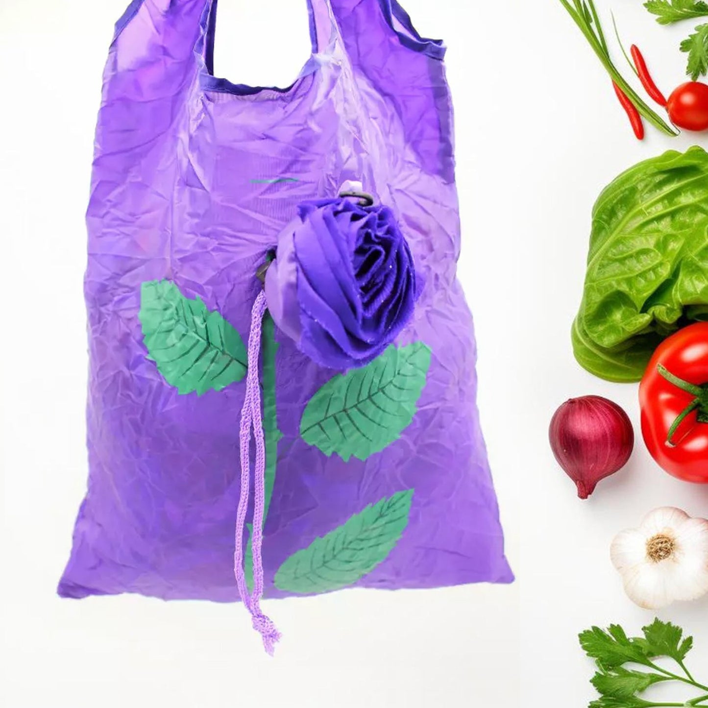 Foldable Bag Cute Rose Shape (1pc)