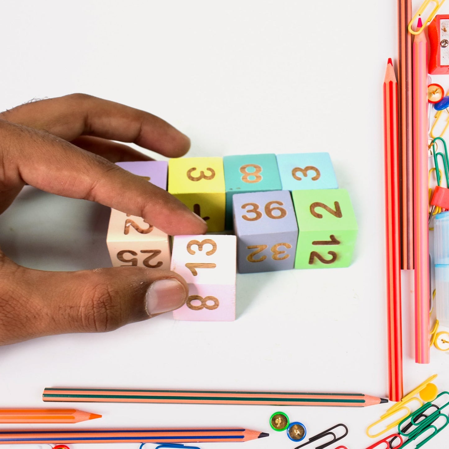 Wooden Math Flash Card Game