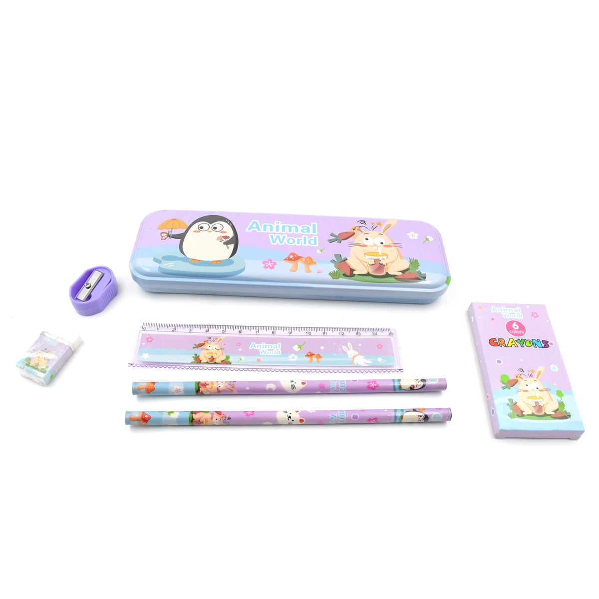 Stationery Kit For Kids (12 Pc Set)