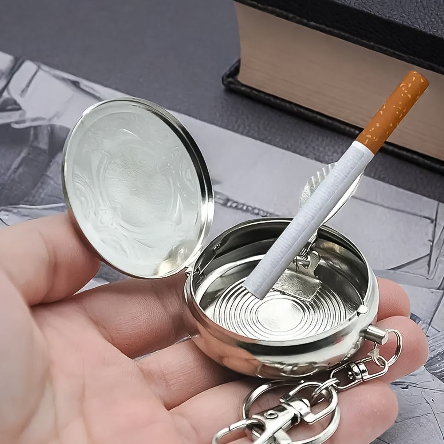 Mini Pocket Ashtray Keychain