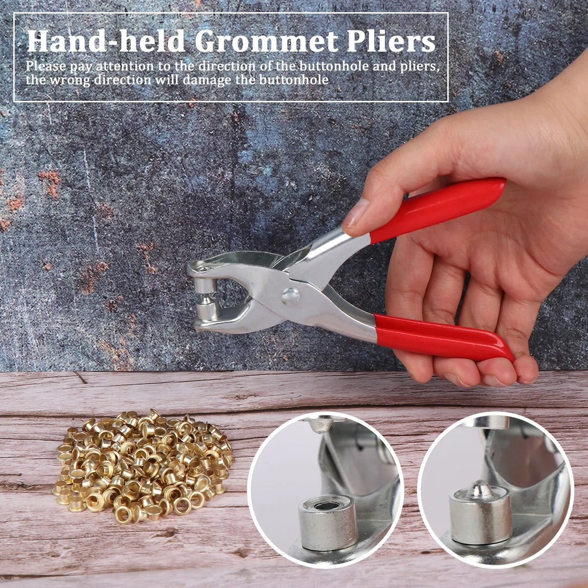 Grommet Setting Tool With 25 Pcs Gold Eyelets