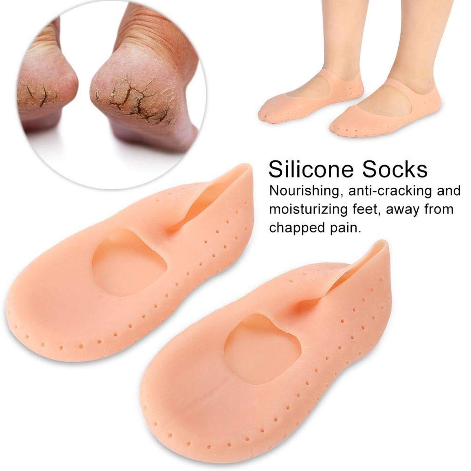 Anti Crack Silicone Gel Moisturising Socks