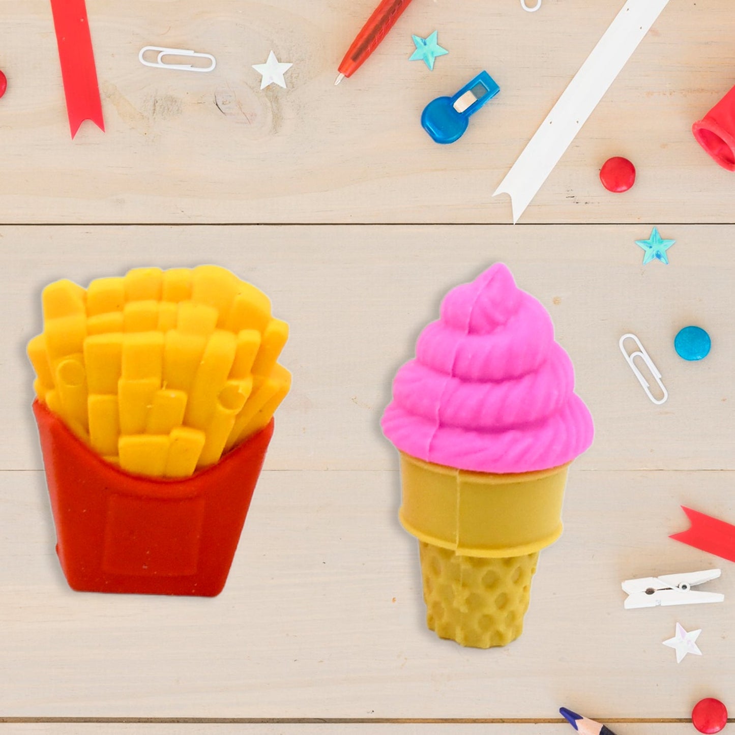 Fancy Food Colorful Erasers