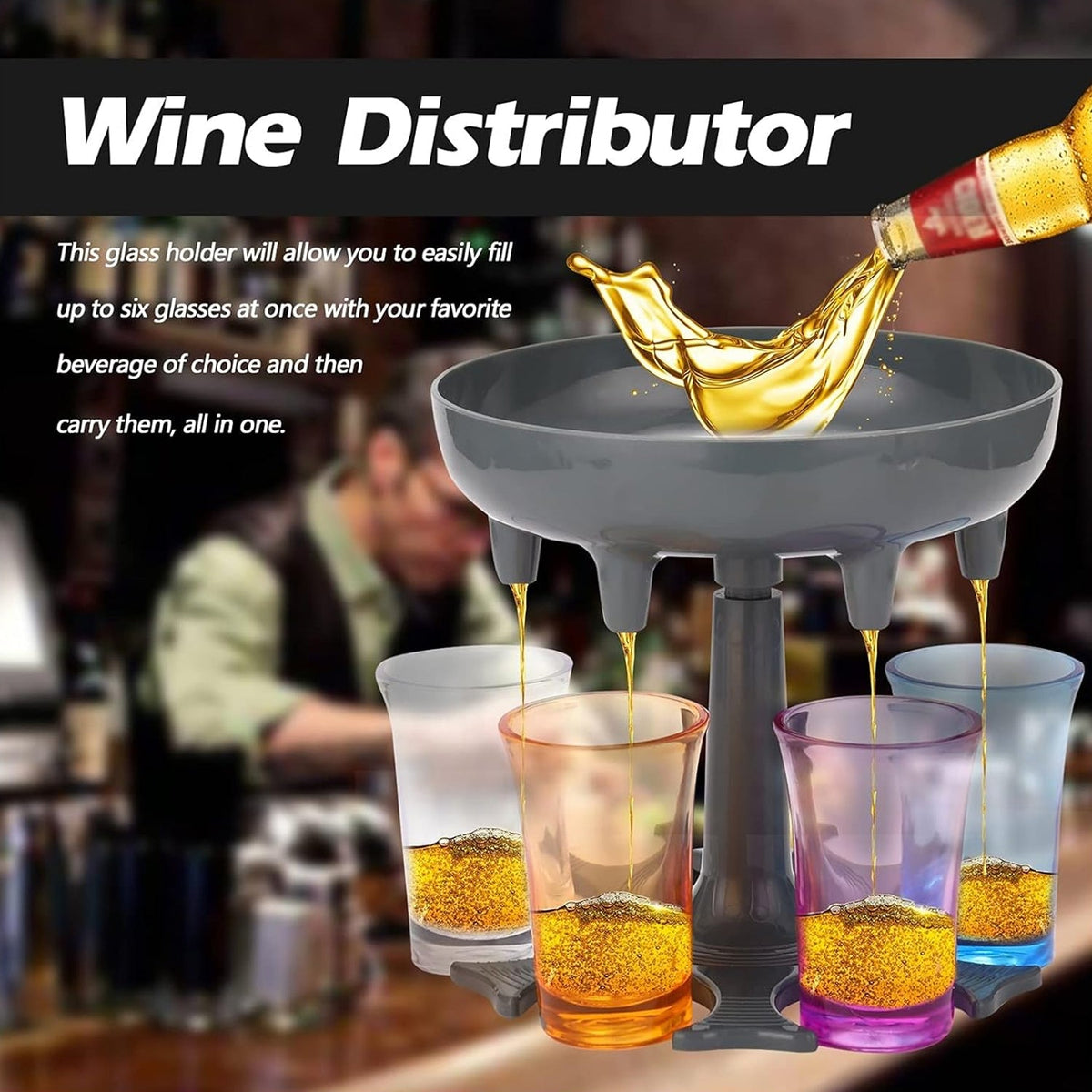 6 Shot Glass Dispenser