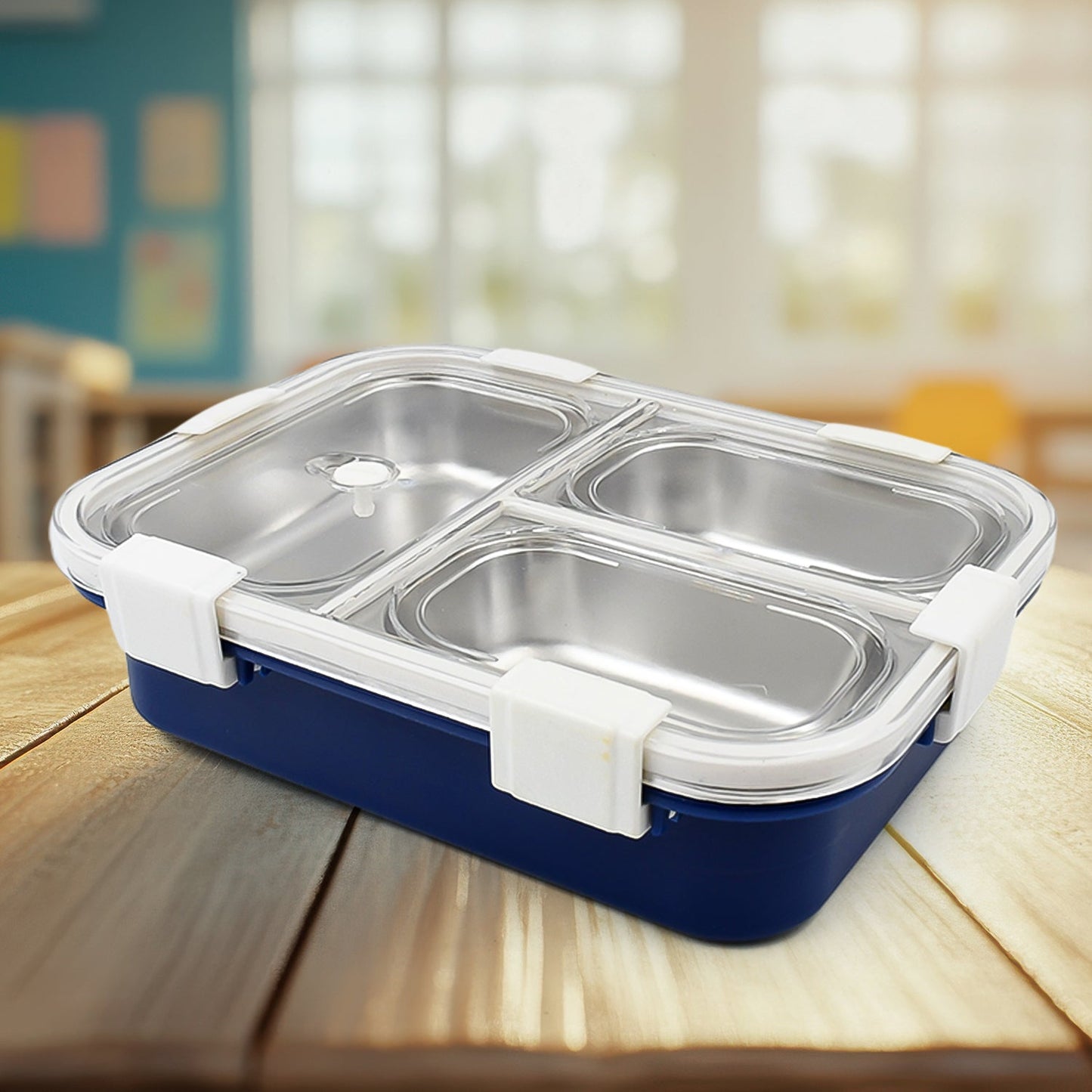 3-Compartment Stainless Steel Lunch Box