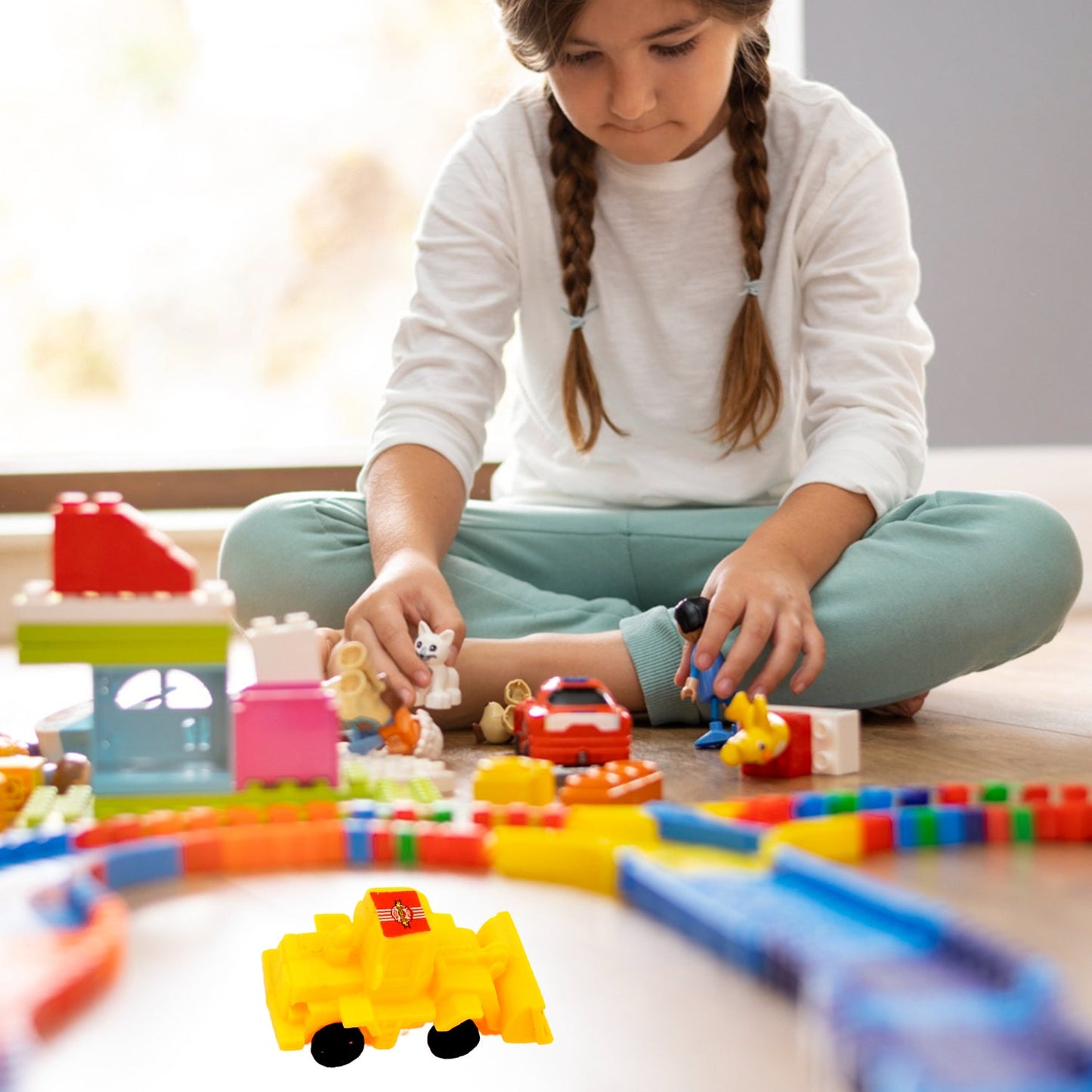 Construction Toy Car Set