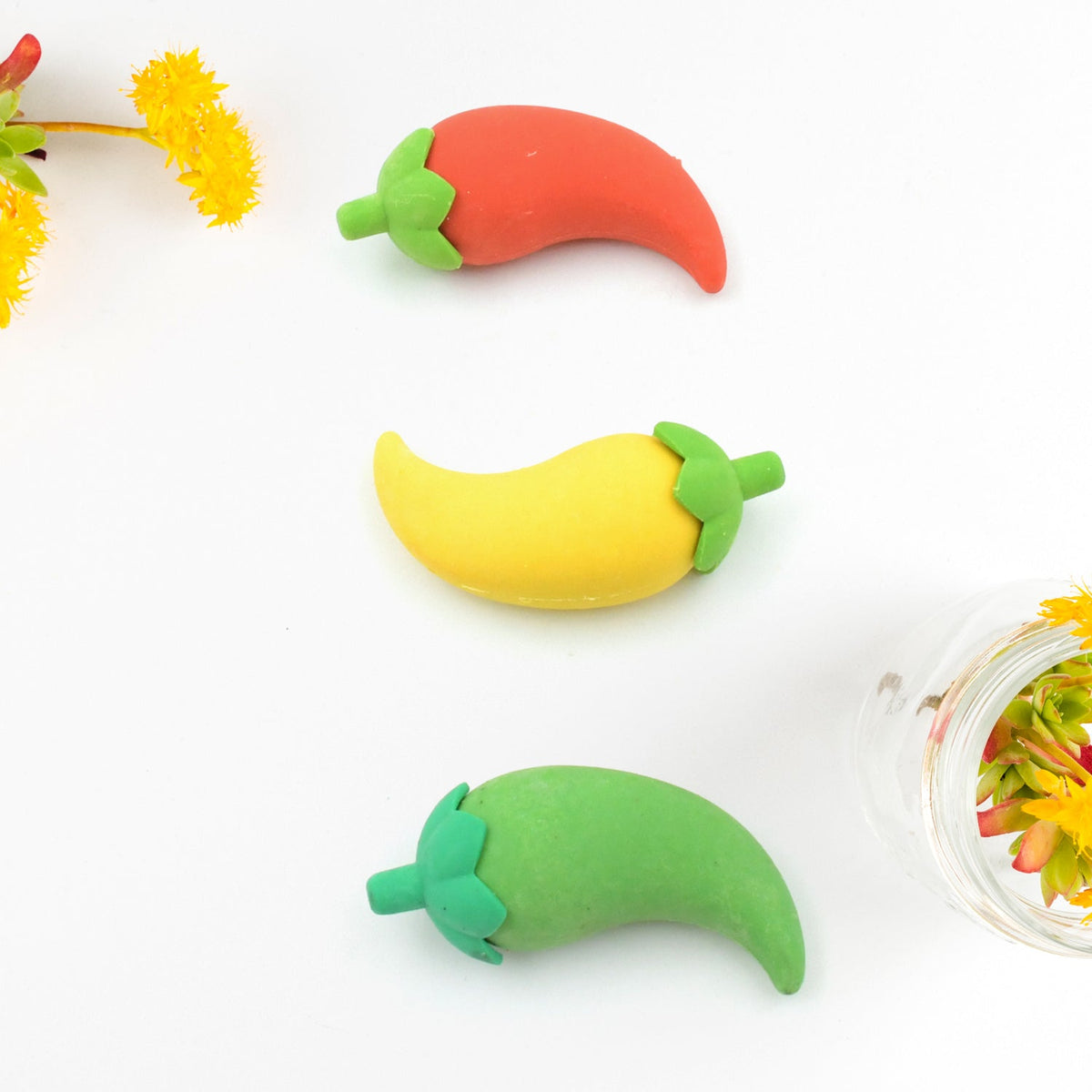 Chili-Shaped Fun Erasers (3-Pack)